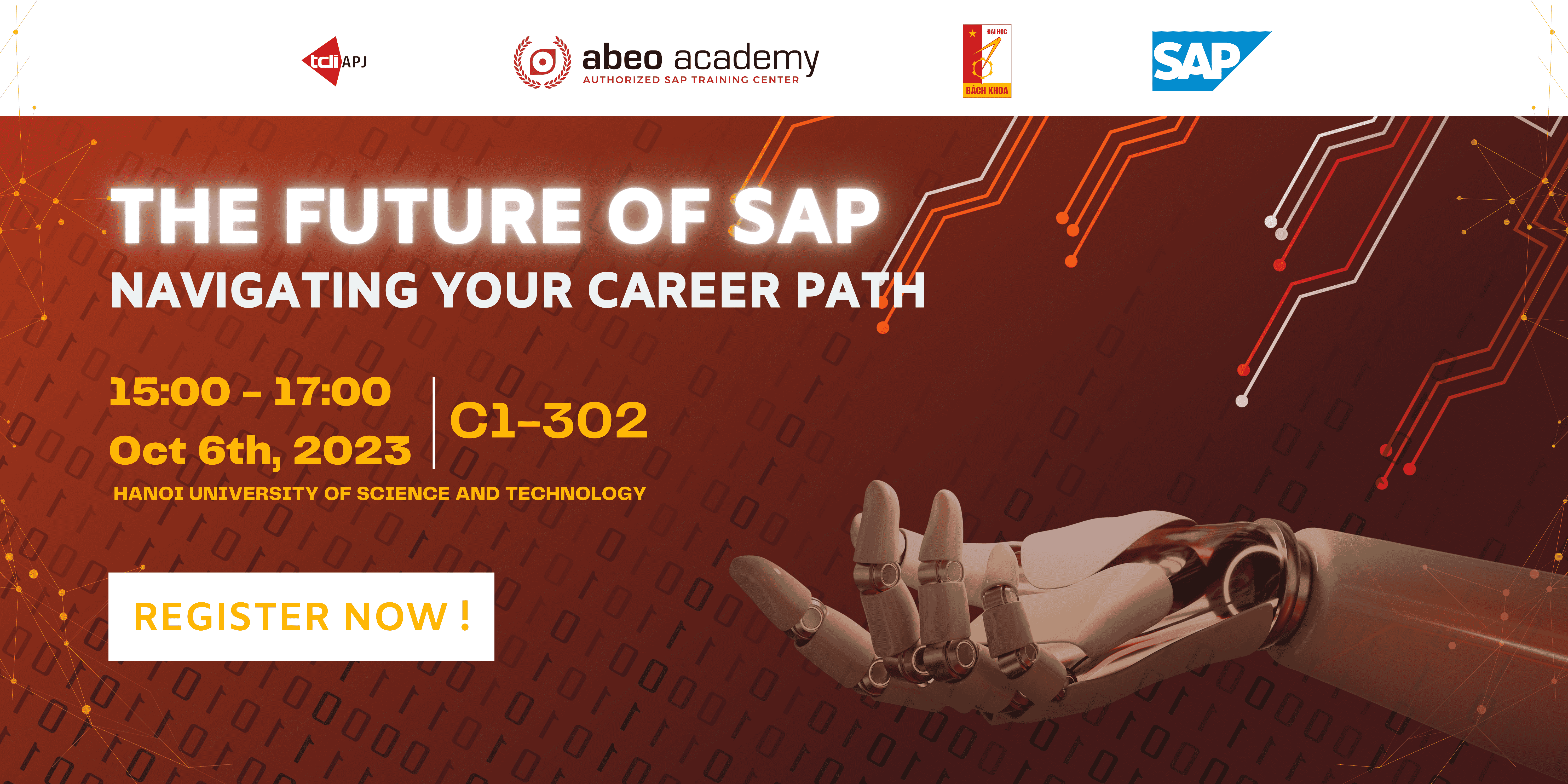 Sự kiện The Future Of SAP – Navigating Your Career Path (Tương lai của SAP – Định hướng con đường sự nghiệp của bạn) là sự kiện họp mặt của hơn 120 sinh viên đầy nhiệt huyết đến từ Trường Đại học Bách khoa Hà Nội.